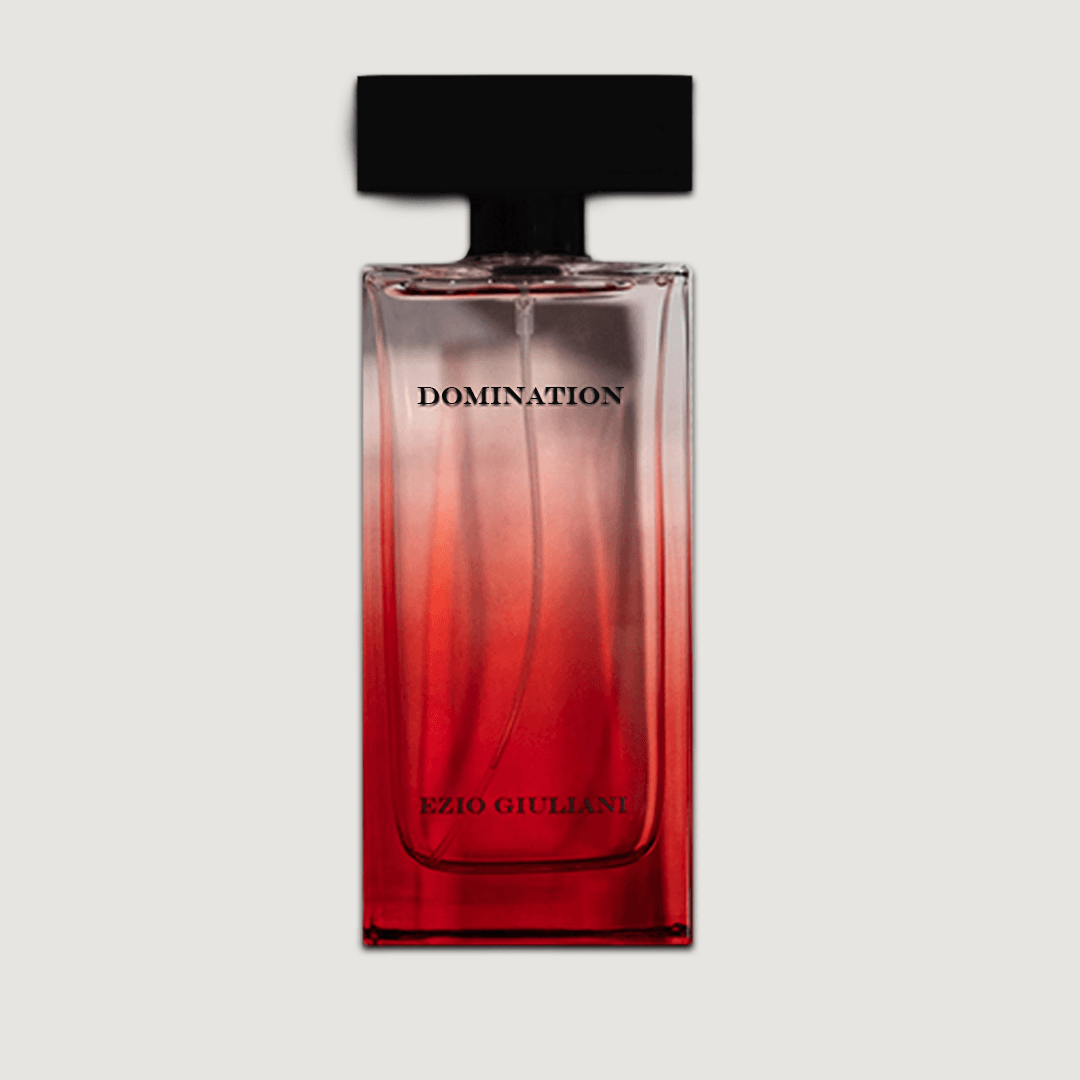 Women's Perfume bottle, red gradiant, 3.4 oz bottle with black cap. 