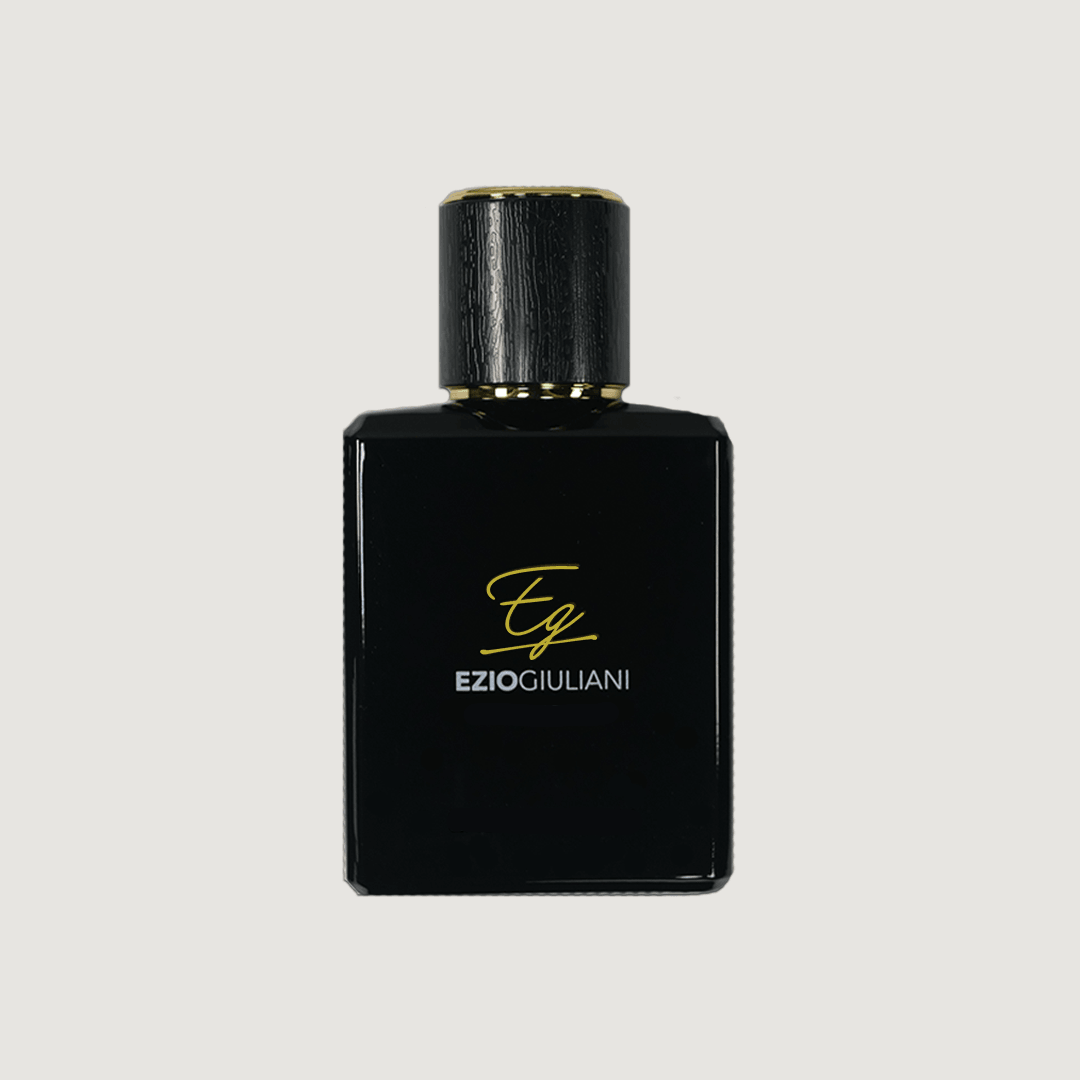 Pour Homme cologne by Ezio Giuliani, Black bottle with black cap with gold lines. Fragrance consists of citruses, fresh aquatic notes, musky notes, woody notes and sage.